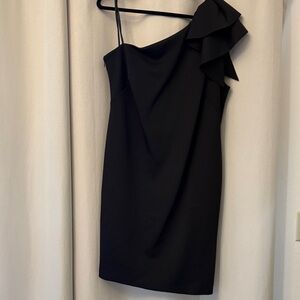 Jessica Howard Chic Black One-Shoulder Dress